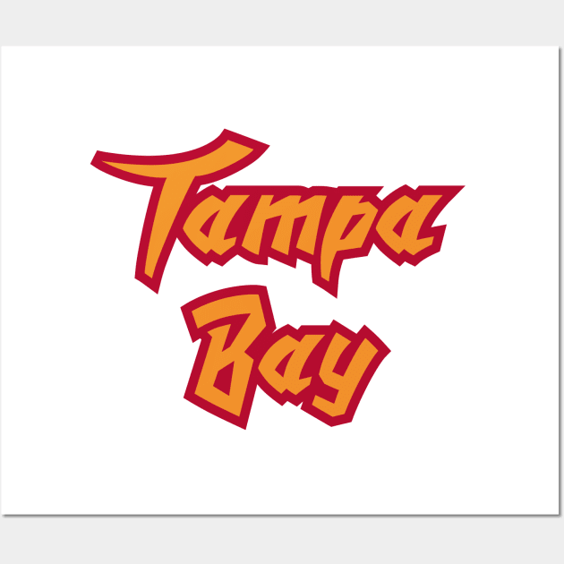 Tampa Bay Basketball - White Wall Art by KFig21